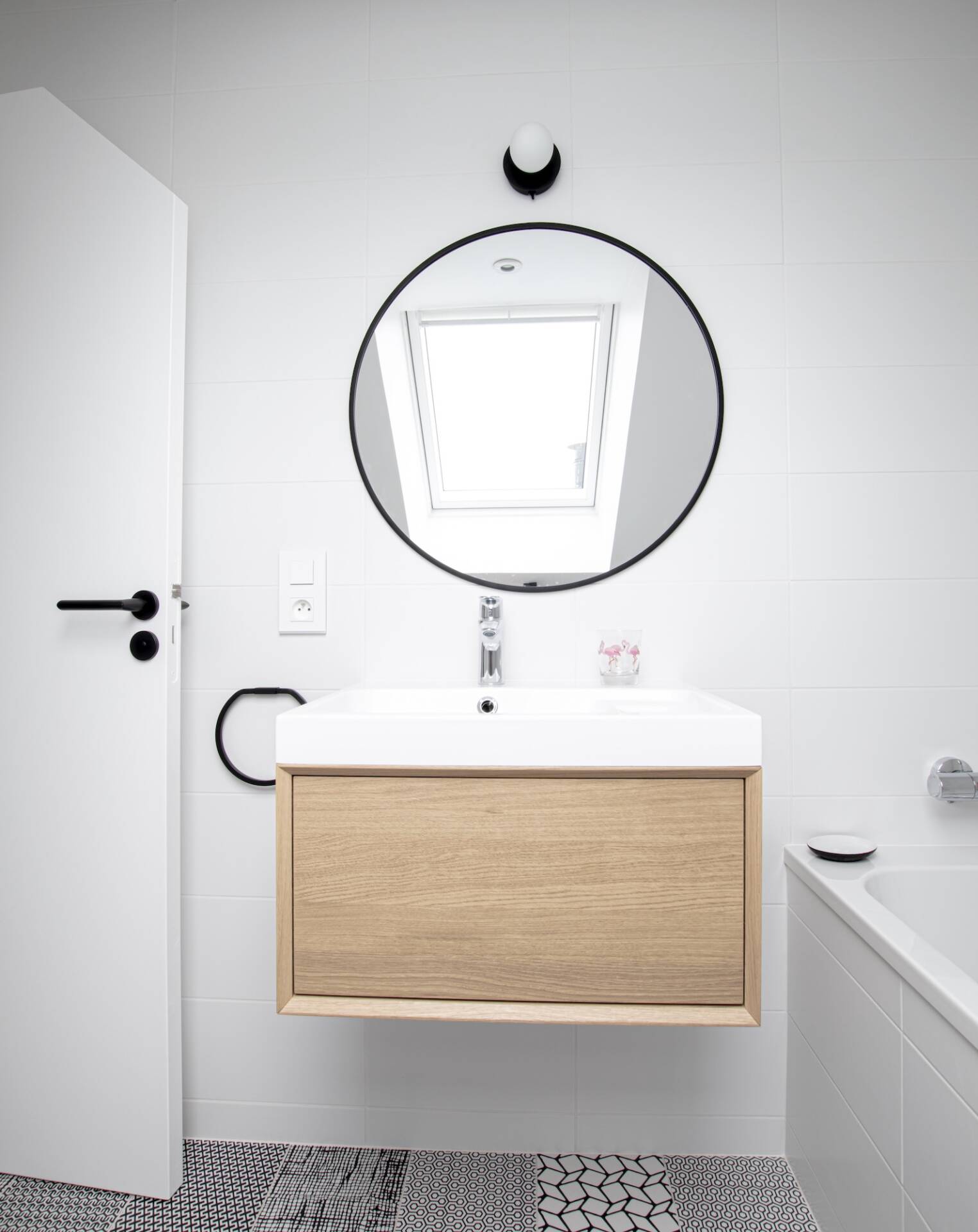 la nouvelle salle de bains graphique, par l'Agence Bérénice Alandi, Architecte d'intérieur en Finistère Sud 29